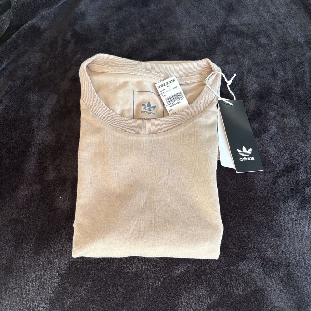 Adidas Beige Short Sleeve Tee-Small